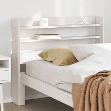 Vidaxl vidaXL Vzglavje postelje s policami belo 75 cm borov les