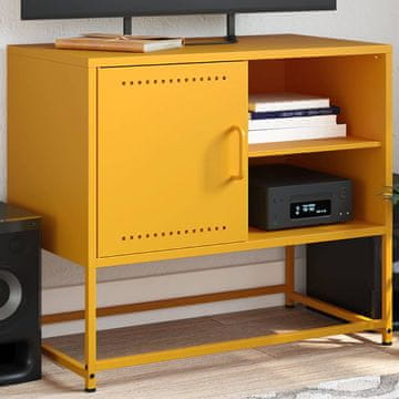 Vidaxl vidaXL TV stojalo gorčično rumeno 68x39x60,5 cm jeklo
