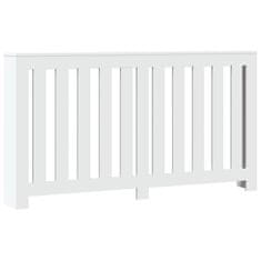 Vidaxl Pokrov za radiator bel 149x20x82 cm inženirski les