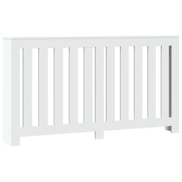 Vidaxl Pokrov za radiator bel 149x20x82 cm inženirski les