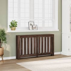 Vidaxl Pokrov za radiator rjav hrast 149x20x82 cm inženirski les