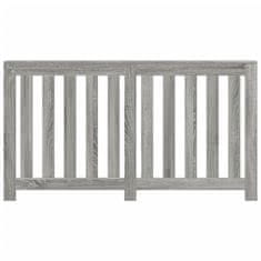 Vidaxl Pokrov za radiator siv sonoma 149x20x82 cm inženirski les