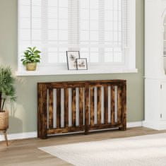 shumee Pokrov za radiator dimljen hrast 149x20x82 cm inženirski les