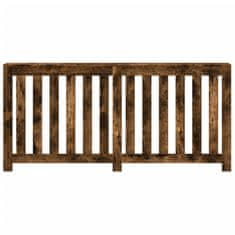Vidaxl Pokrov za radiator dimljen hrast 175x20x82 cm inženirski les