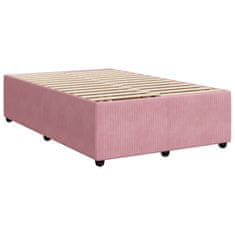 Vidaxl Box spring postelja z vzmetnico roza 120x200 cm žamet