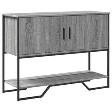Vidaxl Konzolna mizica siva sonoma 100x35x74,5 cm inženirski les