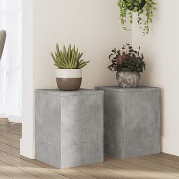 Vidaxl vidaXL Podstavki za cvetlične lončke, 2 kosa, betonsko sivi, 25x25x35 cm