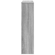 Vidaxl Pokrov za radiator siv sonoma 149x20x82 cm inženirski les