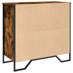 Vidaxl Komoda dimljeni hrast 79,5x35,5x74,5 cm inženirski les