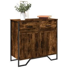 Vidaxl Komoda dimljeni hrast 79,5x35,5x74,5 cm inženirski les
