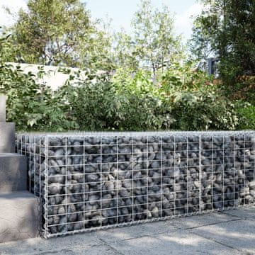 Vidaxl vidaXL Gabionska košara s pokrovom 100x100x50 cm pocinkano železo