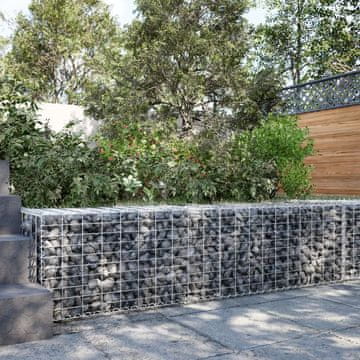 Vidaxl vidaXL Gabionska košara s pokrovom 200x50x50 cm pocinkano železo