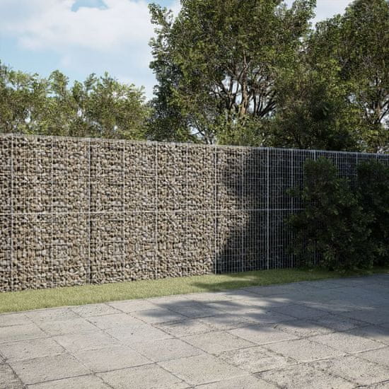 shumee vidaXL Gabionska košara s pokrovom 500x50x200 cm pocinkano železo