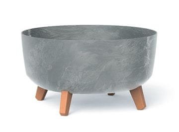 GRACIA LOW BETON 3v1 samonapajalna plastična ograja d38x21cm, svetlo siva