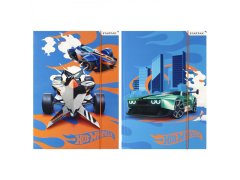 STARPAK Hot Wheels LAMINIRANA šolska mapa A4 z elastičnim trakom za dečka, UČNI PRIPOMOČKI: tablice za množenje STARPAK