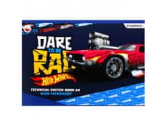STARPAK Hot Wheels Tehnični blok bel A4 10 listov 