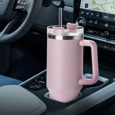 BESTMART Potovalni termo lonček iz nerjavečega jekla | 1.18 L | Izolirana skodelica | Termovka | Turkizen