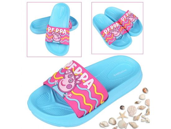 Peppa Pig Modro-roza, lahki dekliški natikači Pujsa Pepa