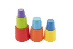 Teddies Kubus piramidna sestavljanka iz plastike okrogle barve 12m+