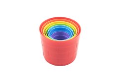 Teddies Kubus piramidna sestavljanka iz plastike okrogle barve 12m+