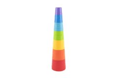 Teddies Kubus piramidna sestavljanka iz plastike okrogle barve 12m+
