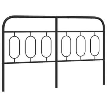 Vidaxl Kovinsko nadomestno vzglavje črno 137 cm