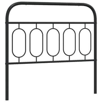 Vidaxl Kovinsko nadomestno vzglavje črno 107 cm