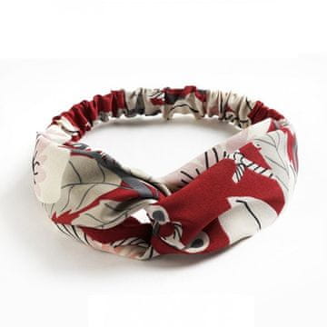 Flamenco Mystique L fabricni turban O325WZ5, širina 4 cm, na gumici