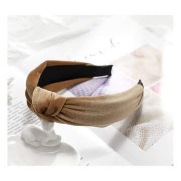 Flamenco Mystique Elastični kremni trak za glavo s turbanom, obseg 42 cm, širina 4 cm