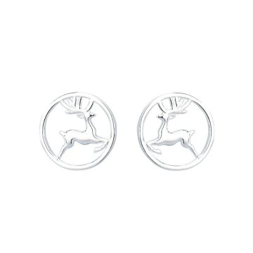 Flamenco Mystique Mini uhane iz rhodinirane srebrne, kirurške jekla, dimenzije 0,9 x 0,9 cm