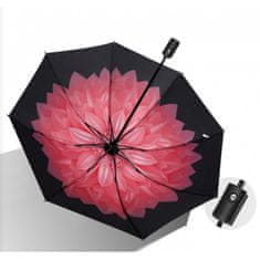Flamenco Mystique Avtomatski dežnik z cvetličnim vzorcem, vinilna tkanina, 98 cm - 66 cm - 28 cm, 330 g