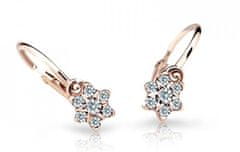 Cutie Jewellery Šarmantni otroški uhani iz roza zlata C2152-10-X-4 (Barva bela)