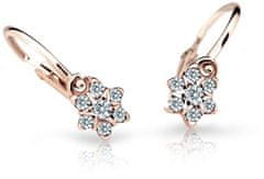 Cutie Jewellery Šarmantni otroški uhani iz roza zlata C2152-10-X-4 (Barva bela)