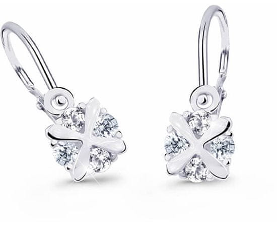 Cutie Jewellery Nežni otroški uhani iz belega zlata C2753-10-X-2