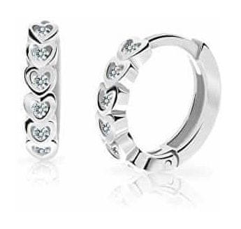 Cutie Jewellery Otroški okrogli uhani iz belega zlata C3339-80-X-2