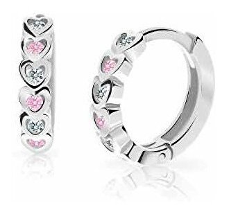 Cutie Jewellery Otroški okrogli uhani iz belega zlata C3339-80-X-2