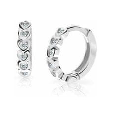 Cutie Jewellery Otroški okrogli uhani iz belega zlata C3339-80-X-2 (Barva vijolična)