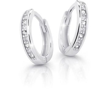 Cutie Jewellery Šarmantni okrogli uhani iz belega zlata C3342-80-X-2