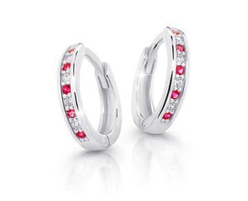 Cutie Jewellery Šarmantni okrogli uhani iz belega zlata C3342-80-X-2