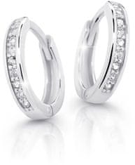 Cutie Jewellery Šarmantni okrogli uhani iz belega zlata C3342-80-X-2 (Barva modra)