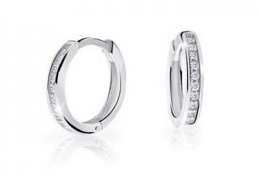 Cutie Jewellery Brezčasni okrogli uhani iz belega zlata C3343-80-10-X-2