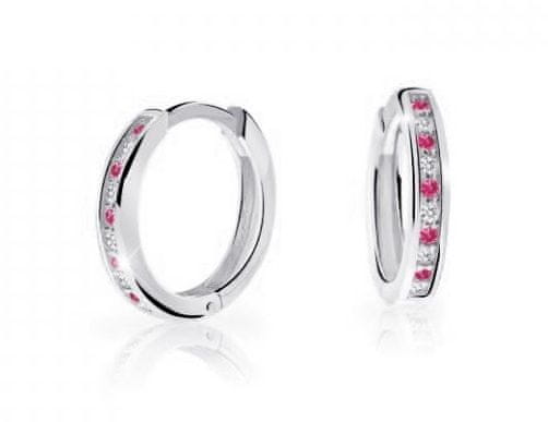 Cutie Jewellery Brezčasni okrogli uhani iz belega zlata C3343-80-10-X-2