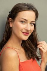 Cutie Jewellery Brezčasni okrogli uhani iz belega zlata C3343-80-10-X-2 (Barva fuchsiová)