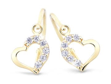 Cutie Jewellery Nežni otroški uhani iz rumenega zlata C2757-10-X-1