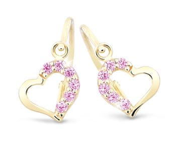 Cutie Jewellery Nežni otroški uhani iz rumenega zlata C2757-10-X-1