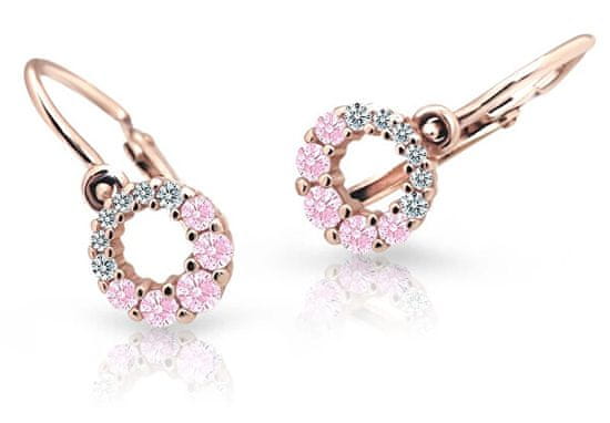 Cutie Jewellery Otroški uhani iz roza zlata C2154-10-X-4