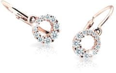 Cutie Jewellery Otroški uhani iz roza zlata C2154-10-X-4 (Barva bela)