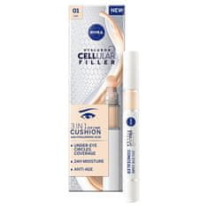 Nivea Tonirna krema za oči v gobici 3 v 1 Hyaluron Cellular Filler (3 in 1 Eye Care Concealer) 4 ml (Odtenek 01 Light)