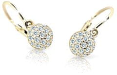 Cutie Jewellery Zlati otroški uhani C2150-10-X-1 (Barva modra)