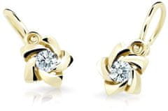 Cutie Jewellery Zlati otroški uhani C2201-10-X-1 (Barva fuksija)